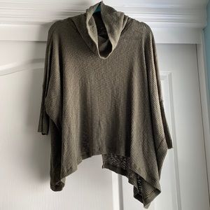 S Free People Beach Open Back Knit Sweater (Olive)